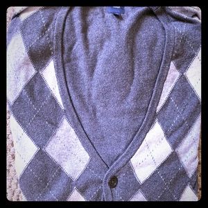 Gap argyle cardigan sweater